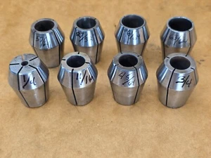 Eight ZZ Collet Double Taper Collet 1/4" TO 63/64" - Picture 1 of 9