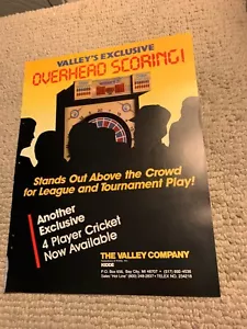 11- 8 1/4” Valley Dart Board Overhead 1987 arcade game AD FLYER - Picture 1 of 2