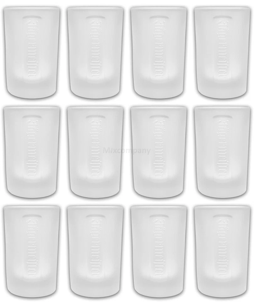 Jägermeister Shotglas Gläser-Set - 12x Shotgläser Milchglas weiss