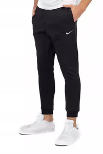 Nike Sportswear Fleece Joggers Sweatpants Size M Black Tapered 716830 010 New - Picture 1 of 11