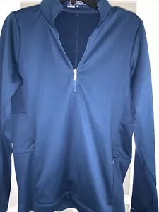 Ladies NIKE Golf Jacket Quarter Zip Blue Zippered Pockets Gorgeous - Picture 1 of 5
