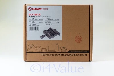 Sunwayfoto DLC-60LX 60mm Knob/Lever Combo Clamp with long knob - Image 1 of 4