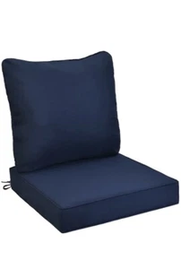 Outdoor Deep Seat Cushions for Patio Furniture, Water-Resistant 24 X 24 X 5 Navy - Picture 1 of 5