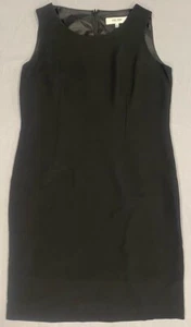 Jones Studio Separates Women's Sheath Dress 12 Black Sleeveless Scoop Neck Lined - Picture 1 of 13