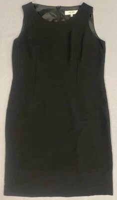Jones Studio Separates Women's Sheath Dress 12 Black Sleeveless Scoop Neck Lined - Image 1 of 4
