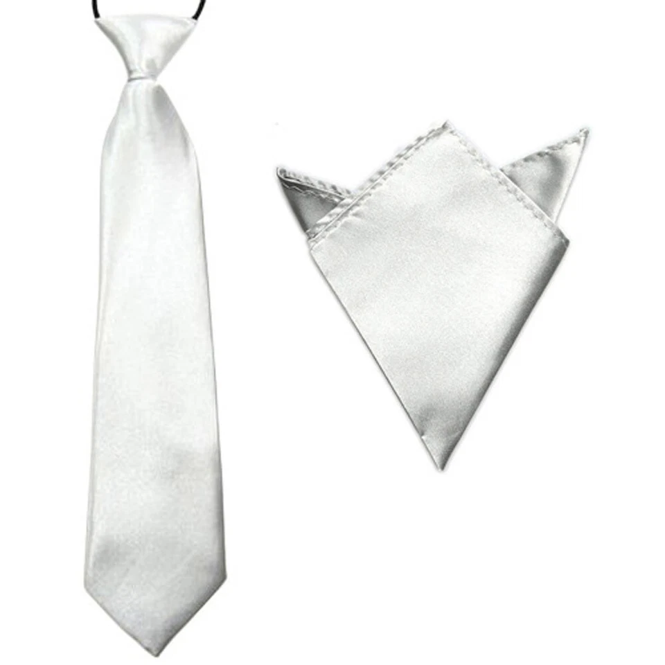 Lote de corbata de bolsillo cuadrada para niños y niños pañuelo liso pañuelo cuello corbata Foto 1 de 1