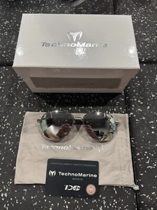 Technomarine Pilot Arena C31 Sunglasses Chrome Mirrored w/ BOX - Picture 1 of 10