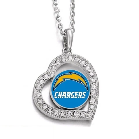 Los Angeles LA Chargers Womens 925 Sterling Silver Link Chain Necklace D19 Cover