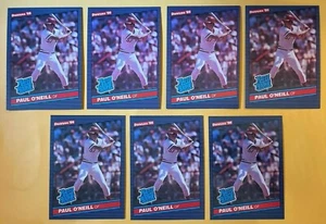 7 tarjetas de novato Donruss Paul O'Neil 1986 con clasificación #37 Cincinnati Reds - Imagen 1 de 2