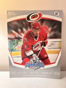 Justin Williams Hand Signed 8.5 x 11 Carolina Hurricanes Hockey Stanley Cup - Picture 1 of 2