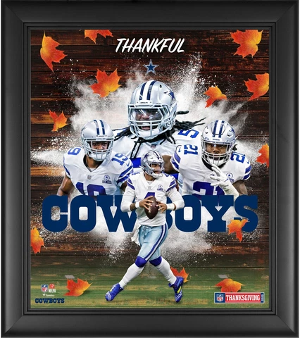Dallas Cowboys Framed 15" x 17" Thanksgiving 2020 Collage Cover
