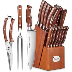 Knife Set Kitchen, 16 Pieces German Stainless Steel Professional,Knife Block Set - Picture 1 of 9