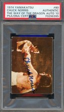 Chuck Norris 1974 Yamakatsu The Way of the Dragon Signed Card #80 Auto PSA 10