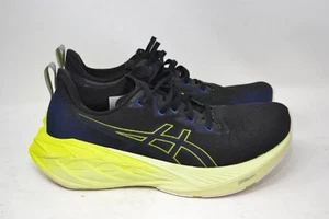 Asics NOVABLAST 4 1011B693 Sneakers Mens US 8.5 Blue Black Yellow Running Shoes - Picture 1 of 12