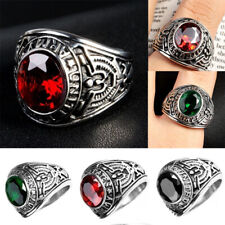 Men Rings Stainless Steel Siam Red United States Army Military Finger Ring New