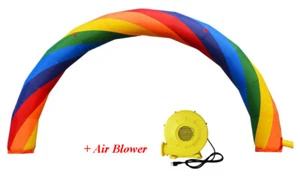 Intbuying 33 x 13,5 Fuß aufblasbarer Regenbogen Werbebogen mit Luftgebläse - Bild 1 von 8