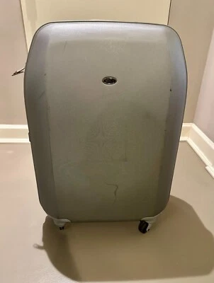 Trolley Valigia Grande (77 cm) BRIC'S Rigida Color Argento Lucchetto TSA007 - Immagine 1 di 4