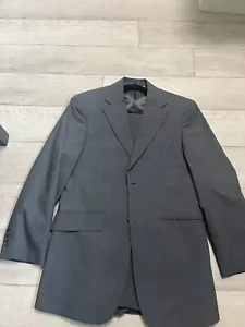 Wilke-Rodriguez 36S 2PC Suit Blazer Men Wool Blend Pants 36S x 29 Black/Gray - Picture 1 of 15