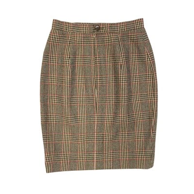 Falda de Lana a Cuadros Vintage Valentino Boutique Talla 8 Forrada Hecha en Italia Foto 1 de 4