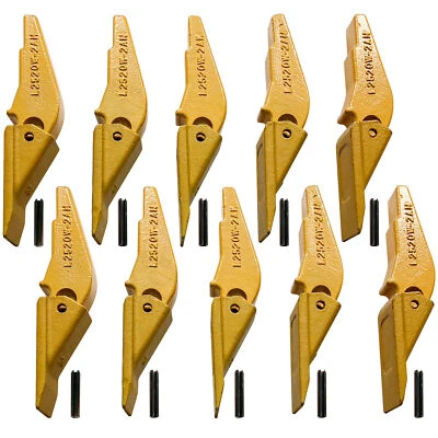 L2520N-2AH Weld On Adapter Bucket Shanks 2A Bucket Teeth with Pins - 10 Set - Image 1 of 4