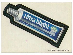 1973 Topps Wacky Packages 2nd Series 2 ULTRA BLIGHT TOOTHPASTE tb ex+ - Picture 1 of 1