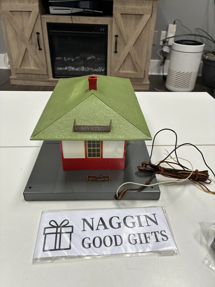 American Flyer 755 Vintage S Gauge Mystic Talking Station/Gravação/Botão - Imagem 1 de 4