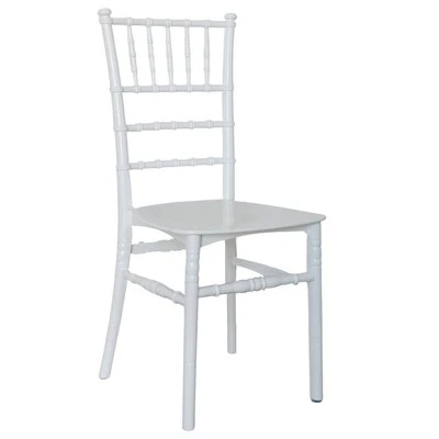 Sedia Chiavarina impilabile in plastica polipropilene bianco modello rinforzato - Immagine 1 di 4