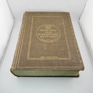 1927 Websters Dictionary With Handwriting WWII Soldier Life History Ohio  - Picture 1 of 22