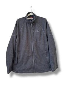 The North Face Men’s Grey Fleece Jacket with Knit Exterior Full Zip Size Large - Picture 1 of 11