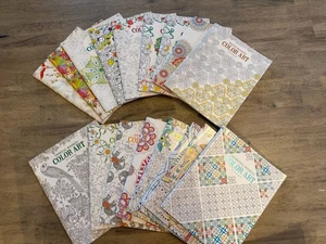 Lot Of 17 Adult Coloring Books Mandala, Geometric - Color Art for Everyone - Imagen 1 de 6