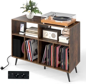 Mobile per Giradischi a 3 Livelli, Supporto a Dischi in Vinile Con 4 Scomparti E - Foto 1 di 12