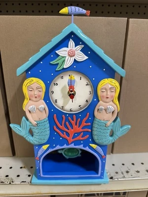 Allen Designs 6012492 Beach Time Mermaid Mantle Clock 9 x 13.4 - Image 1 of 4