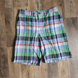 Vintage Polo by Ralph Lauren Boys’ Shorts – Size 10 – Green & Blue Plaid – EUC - Picture 1 of 6