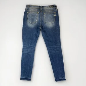 Miss Me Heaven Mid Rise Skinny Jeans Size 31x30 Raw Hem - Picture 1 of 8