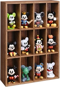 Soporte de pared de madera con 12 compartimentos de diseno Estante de exhibicion - Bild 1 von 12