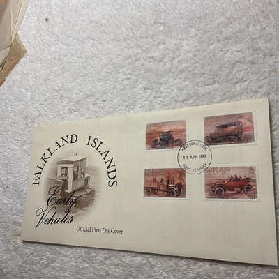 Falkland Islands-(-1988-)-EARLY VEHICLES -OFFICIAL FDC-#399 - Image 1 of 2