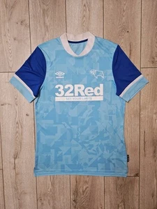 DERBY COUNTY 2021 2022 AWAY FOOTBALL SHIRT SOCCER JERSEY L UMBRO - Picture 1 of 9