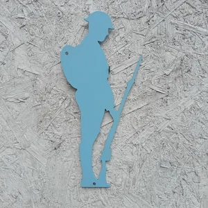 2x Silhouette War Memorial British Army Tommy Soldat Figur Wandhalterung 10" hoch - Bild 1 von 1