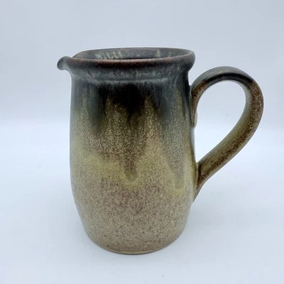 Jarra de leche crema marrón Denby Romany vintage 4,5" Inglaterra Foto 1 de 4