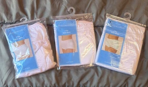 3 Vintage SEARS FUNDAMENTALS Nylon Briefs Size 8 Panties 3 Pack Each White NOS - Picture 1 of 6