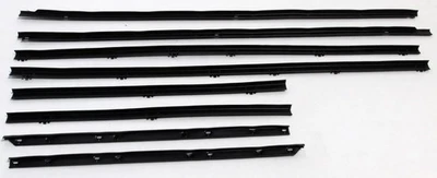 Window Sweeps Weatherstrip for 1964 Pontiac GTO Lemans Black Front Rear - Image 1 of 4