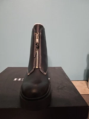 Coach Women's Liza Zip-Front Leather Lug Sole Combat Boots Size 7 - Image 1 of 4