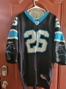 Maglia NFL Reebok Carolina Panthers Equipment #26 L. SMITH taglia 56 nera jersey - Foto 1 di 11
