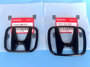 Black 1 PAIR H FE LOGO EMBLEM BADGE FRONT - REAR 2017-2022 Honda CR-V - Bild 1 von 7