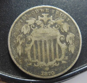 1870 SCHILDNICKEL, SELTENE 1870 RÜCKSEITE VON 1867, FS-05-1870-802, DDR ZEIGT NICHT - Bild 1 von 2