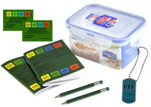 Geocache Set Trackable FTF Travelbug Dose Logbücher Finderhinweis Set Paket Lock - Bild 1 von 2