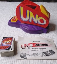 Vtg 1998 UNO Attack Card Launcher Shuffler COMPLETE - WORKS 