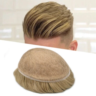 Toupee Hair For Men Full French Lace Hair Piece All Lace Men Replacement Systems - Image 1 of 4