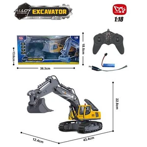 HUINA 1/18 RC Toys 13550 11CH Radio Control Excavator 350° Rotation Digger 2.4G - Picture 1 of 2