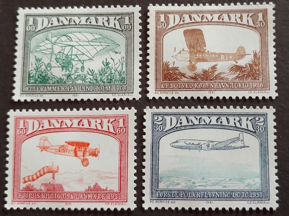 1981 JUEGO DE AVIACIÓN DINAMARCA DANMARCA DINAMARCA VF MNH Foto 1 de 1